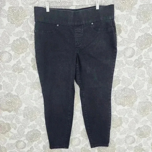 LOGO by Lori Goldstein Pull on Legging/ Jegging Crop Pants Women's 16P - Picture 1 of 9